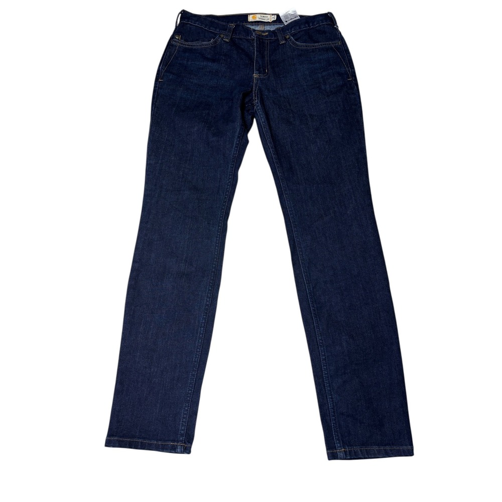 Carhartt Slim Fit Skinny Leg Dark Wash Denim Jeans Women Size 30X30 Regular